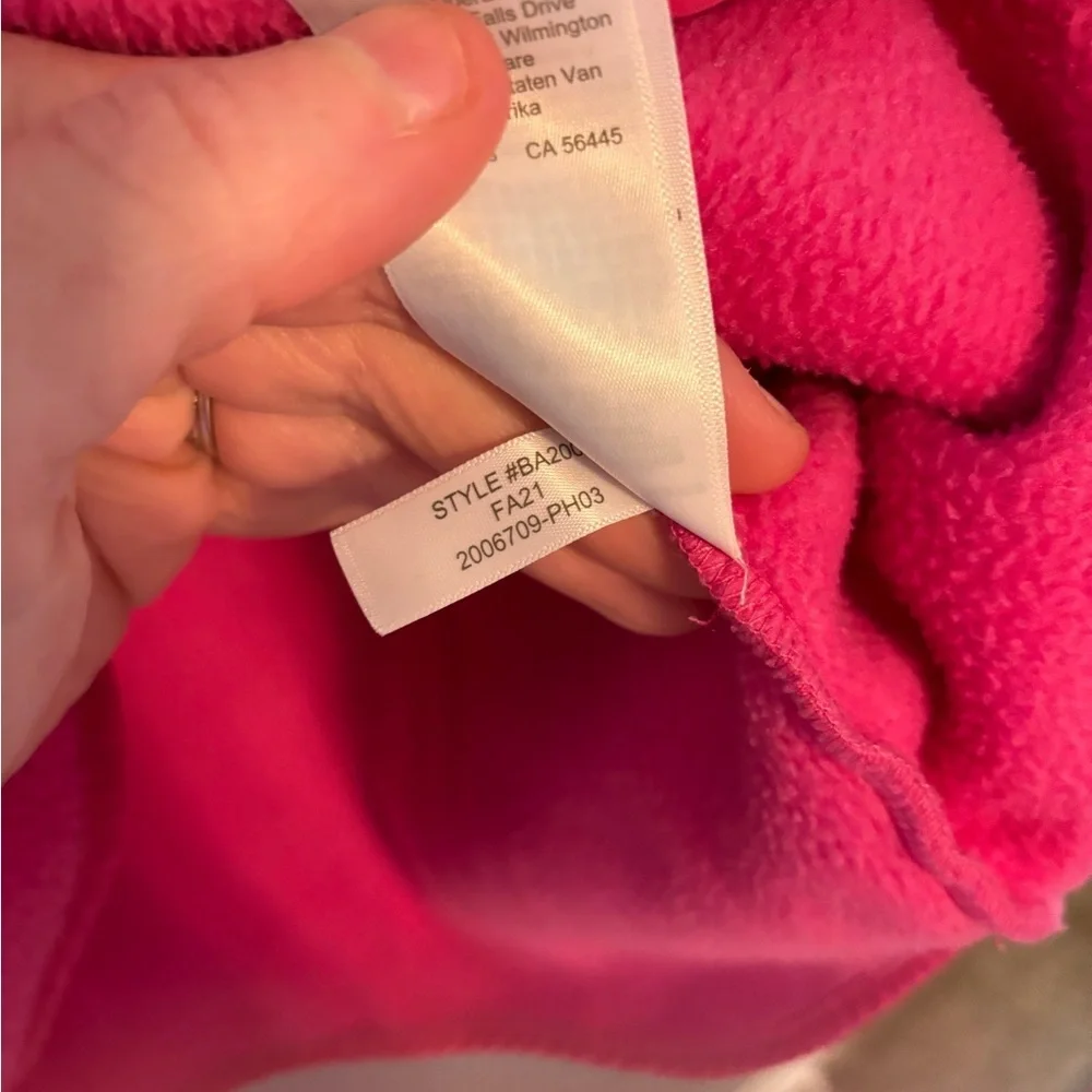 J. Crew Hot Pink Snap Quilted Pullover